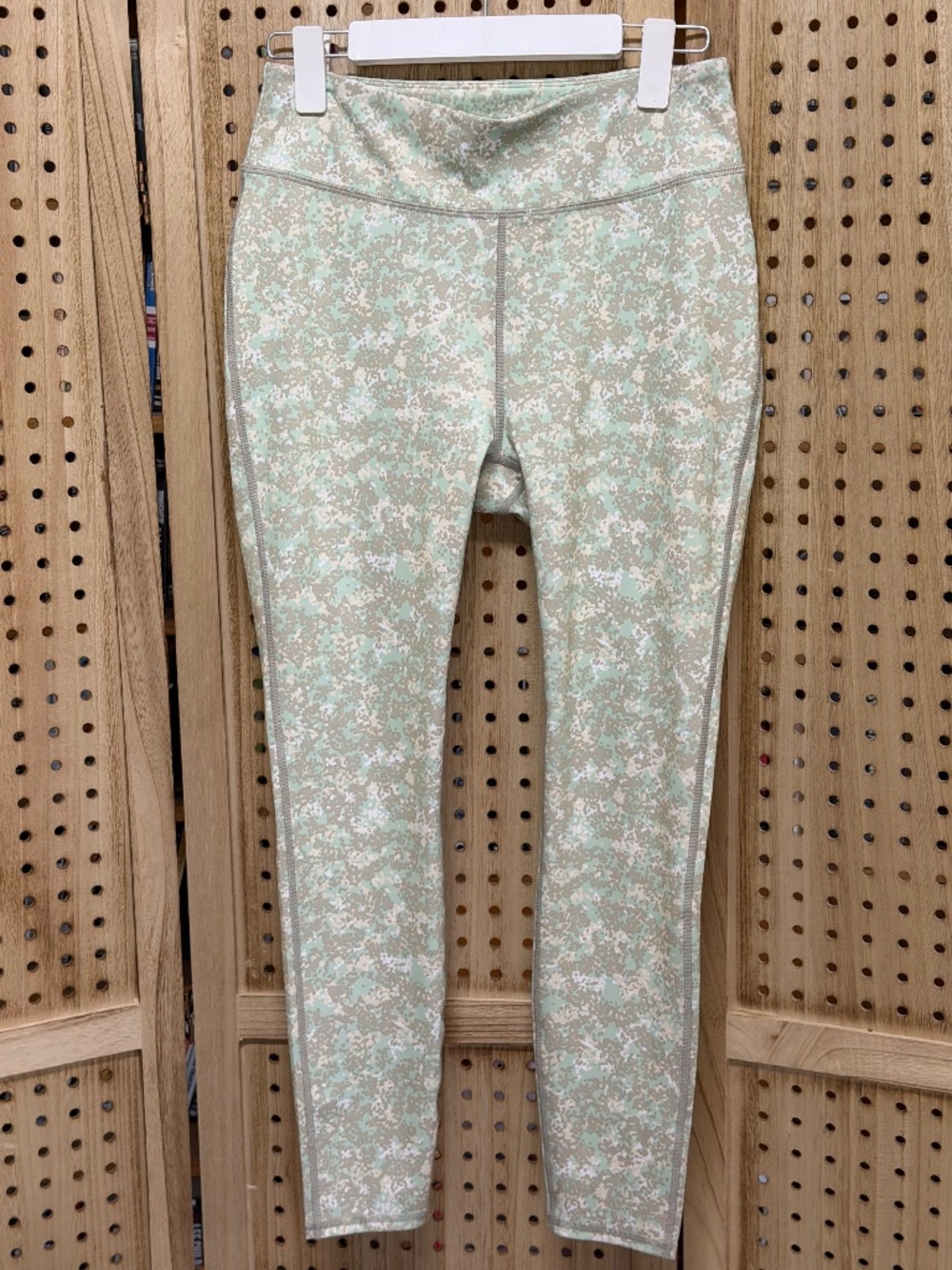 Columbia High Rise Leggings Womens Large Sage Green Athletic Workout Activewear